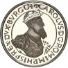 @Tirada 11.000@ BELGICA 5 ECUS 1988 EMPERADOR CARLOS V KM.166 MONEDA DE PLATA PROOF Belgium silver 5 ECU 1988