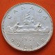 CANADA 1 DOLAR 1961 INDIOS EN CANOA - VOYAGEUR KM.54 MONEDA DE PLATA SC- $1 Dollar silver