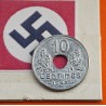 FRANCIA 10 CENTIMOS 1943 VICHY FRENCH STATE (21mm) KM.898 MONEDA DE ZINC III Reich OCUPACION NAZI WWII