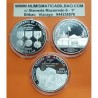US VETERANS 3 monedas x ESTADOS UNIDOS 1 DOLAR 1994 P VIETNAM WAR US VETERANS MEMORIAL PLATA PROOF USA silver dollar ESTUCHE