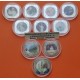 . 10 Monedas @COLORES@ SOMALIA 500 SHILLINGS 2005 PAPA JUAN PABLO II KM.124/133 NICKEL BAÑO DE PLATA The Life of Pope