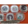 . 10 Monedas @COLORES@ SOMALIA 500 SHILLINGS 2005 PAPA JUAN PABLO II VIDA y MILAGROS KM.124 a 133 NICKEL BAÑO DE PLATA