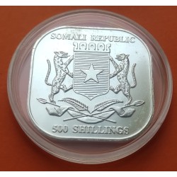 . 10 Monedas @COLORES@ SOMALIA 500 SHILLINGS 2005 PAPA JUAN PABLO II VIDA y MILAGROS KM.124 a 133 NICKEL BAÑO DE PLATA