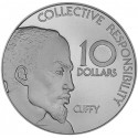 GUYANA 10 DOLARES 1976 CUFFY 10 AÑOS DE INDEPENDENCIA KM.44A MONEDA DE PLATA PROOF Caribe silver coin 1,29 ONZAS