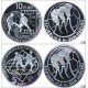 . 2 monedas PROOF x SAN MARINO 5 EUROS 2004 + 10 EUROS 2004 CAMPEONATO FUTBOL 2004 PLATA SI CÁPSULAS NO ESTUCHE