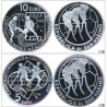. 2 monedas @1,19 ONZAS@ SAN MARINO 5 EUROS 2004 + 10 EUROS 2004 CAMPEONATO FUTBOL 2004 PLATA NO ESTUCHE