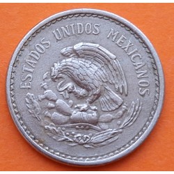 MEXICO 10 CENTAVOS 1946 FILIGRANAS AZTECAS KM.432 MONEDA DE NICKEL MBC- Mejico