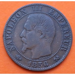 FRANCIA 5 CENTIMOS 1856 Letra B ROUEN NAPOLEON III KM.777.2 MONEDA DE BRONCE MBC- France 5 Centimes