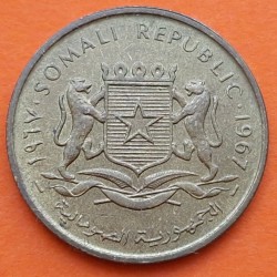 SOMALIA 5 CENTESIMI 1967 ESCUDO KM.6 MONEDA DE LATON EBC- Somali Republic 5 Centimos