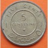 SOMALIA 5 CENTESIMI 1967 ESCUDO KM.6 MONEDA DE LATON EBC- Somali Republic 5 Centimos