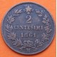 ITALIA 2 CENTESIMI 1861 M REY VITTORIO EMANUELE II KM.2.1 MONEDA DE COBRE MBC Italy Kingdom 2 Centimos