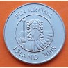 ISLANDIA 1 KRONA 2005 DIOS VIKINGO y BACALAO KM.27A MONEDA DE ACERO / NICKEL EBC Iceland