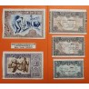 EUSKADI 5+10+25+50+100 PESETAS 1937 BILBAO Serie completa de 5 BILLETES MBC+ Guerra Civil 1936 EUZKADI R/3