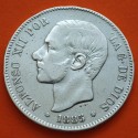 ESPAÑA 5 PESETAS 1885 * 18 87 MSM REY ALFONSO XII KM.688 MONEDA DE PLATA (DURO) Spain silver R/2