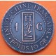 INDOCHINA 1 CENTIMO 1892 A DAMA KM.1 MONEDA DE BRONCE @ESCASA@ INDO-CHINE Republique Francaise POIDS 10 GR
