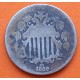 @RARA@ ESTADOS UNIDOS 5 CENTAVOS 1869 ESCUDO US SHIELD KM.97 MONEDA DE NICKEL USA United States 5 Cents