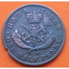 BANK OF UPPER CANADA 1/2 PENNY 1852 SAN JORGE y DRAGÓN @MUESCA@ MONEDA DE BRONCE Half Penny Token