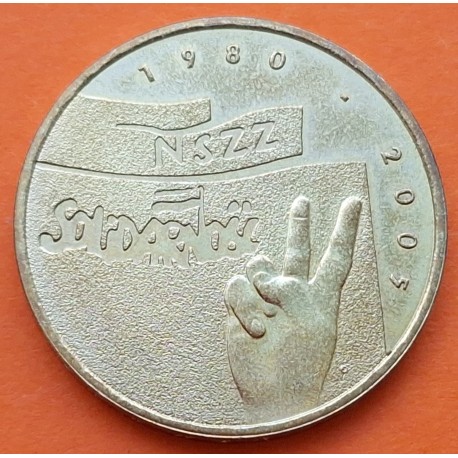 POLONIA 2 ZLOTY 2005 COMERCIO MANO SEÑAL KM.565 MONEDA DE LATON EBC- PÁTINA Poland 2 Zlotych ZL