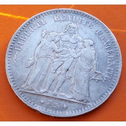 FRANCIA 5 FRANCOS 1875 A Ceca de PARIS Era 3ª REPUBLICA TRES GRACIAS KM.820 MONEDA DE PLATA MBC @PÁTINA ANTIGUA@