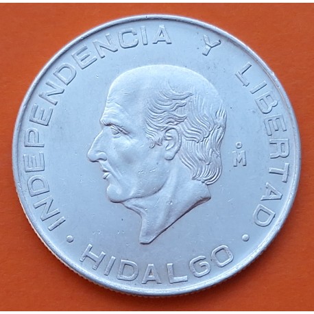 MEXICO 5 PESOS 1955 HIDALGO KM.469 MONEDA DE PLATA EBC Mejico silver coin 0,42 ONZAS R/1