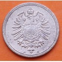 ALEMANIA 1 PFENNIG 1874 A AGUILA GRANDE Epoca IMPERIO Rey WILHELM I KM.1 MONEDA DE BRONCE MBC- Deutsche Reich Germany
