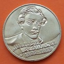 POLONIA 2 ZLOTY 1999 ANIVERSARIO JULIUSZ SLOWACKI KM.356 MONEDA DE LATON EBC/SC- POLAND 2 Zloty ZL