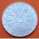 AUSTRIA 25 SCHILLINGS 1973 ANTON BRUCKNER KM.2892 MONEDA DE PLATA SC- Osterreich silver