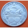 ESTADOS UNIDOS 1/2 DOLAR 1892 COLUMBIAN EXPOSITION CHICAGO CARABELA KM.117 MONEDA DE PLATA USA Half Dollar Commemorative R/3