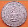 NUEVA ZELANDA 1/2 PENIQUE 1962 REINA ISABEL II y TOTEM TRIBAL KM.23.2 MONEDA DE COBRE EBC New Zealand