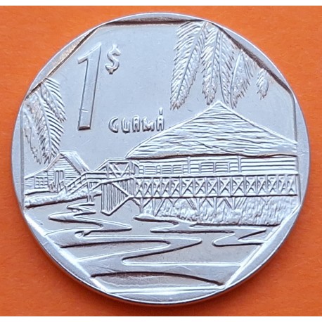 CUBA 1 PESO 2012 PAISAJE GUAMA Serie INTUR KM.579.2 MONEDA DE NICKEL EBC INSTITUTO NACIONAL DE TURISMO