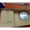 ESPAÑA 1 EURO 1997 EMBLEMA DEL EJERCITO DEL AIRE PLATA PROOF ESTUCHE MONEDA CONMEMORATIVA DE LA FNMT ECU