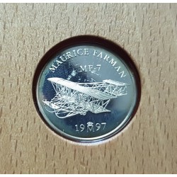 ESPAÑA 1 EURO 1997 EMBLEMA DEL EJERCITO DEL AIRE PLATA PROOF ESTUCHE MONEDA CONMEMORATIVA DE LA FNMT ECU