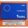 ESPAÑA 1 EURO 1998 EMBLEMA DEL EJERCITO DE TIERRA LAUREADA MONEDA DE PLATA PROOF ESTUCHE y CERTIFICADO FNMT 1 ECU