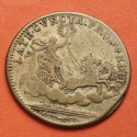 . FRANCIA 1 JETON 1700 DIOS AURORA SOBRE BIGA - REY LUIS XIV EL GRANDE "EL REY SOL" MONEDA DE LATÓN Token Louix France