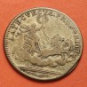 . FRANCIA 1 JETON 1700 DIOS AURORA SOBRE BIGA - REY LUIS XIV EL GRANDE "EL REY SOL" MONEDA DE LATÓN Token Louix France