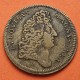 . FRANCIA 1 JETON 1660 HÉRCULES CON SU MAZA PISANDO LA HIDRA - REY LUIS XIV MONEDA DE LATÓN Token Louis France