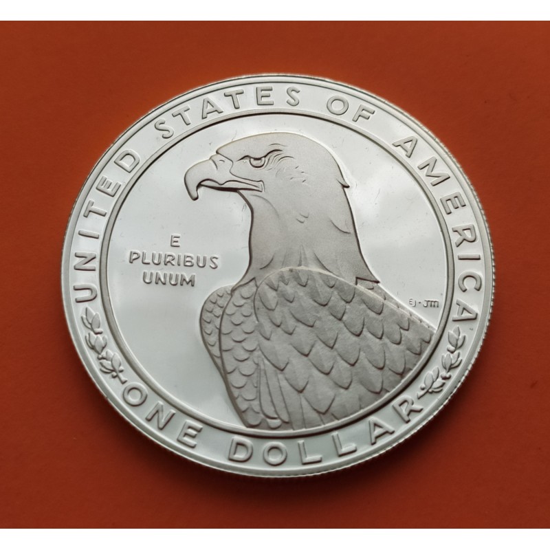 ESTADOS UNIDOS 1 DOLAR 1983 S DISCOBOLO OLIMPIADA LOS ANGELES 1984 KM.209 MONEDA DE PLATA PROOF USA Silver Dollar