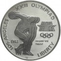 ESTADOS UNIDOS 1 DOLAR 1983 S DISCOBOLO OLIMPIADA LOS ANGELES 1984 KM.209 MONEDA DE PLATA PROOF USA Silver Dollar