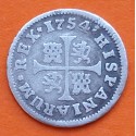 @ESCASA@ ESPAÑA 1/2 REAL 1754 JB Ceca de MADRID REY FERNANDO VI KM.370.1 MONEDA DE PLATA Spain silver Medio FERDINANDUS