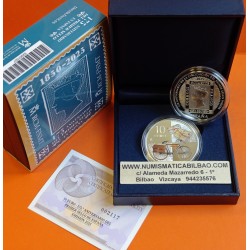 . 1 aaaaaaaacoin @ENVÍO HOY@ ESPAÑA 10 EUROS 2025 175 ANIVERSARIO DEL PRIMER SELLO POSTAL MONEDA DE PLATA ESTUCHE FNMT