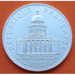 1º AÑO DE EMISIÓN x FRANCIA 100 FRANCOS 1982 PANTHEON KM.951.1 MONEDA DE PLATA SC- France silver