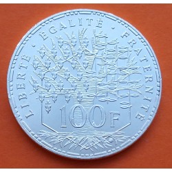 1º AÑO DE EMISIÓN x FRANCIA 100 FRANCOS 1982 PANTHEON KM.951.1 MONEDA DE PLATA SC- France silver