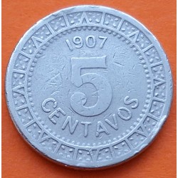 MEXICO 5 CENTAVOS 1907 VALOR y ESCUDO @MUESCA@ KM.421 MONEDA DE NICKEL MBC- Estados Unidos Mexicanos