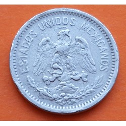 MEXICO 5 CENTAVOS 1910 VALOR y ESCUDO @ESCASA@ KM.421 MONEDA DE NICKEL MBC- Estados Unidos Mexicanos
