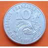 FRANCIA 10 FRANCOS 1986 JIMENEZ LIBERTE EGUALITE FRATERNITE KM.959 MONEDA DE NICKEL SC- France Francs