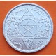 MARRUECOS 100 FRANCOS 1953 PROTECTORADO FRANCES ESTRELLA KM.52 MONEDA DE PLATA MBC+ Morocco silver 100 Francs