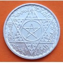 MARRUECOS 100 FRANCOS 1953 PROTECTORADO FRANCES ESTRELLA KM.52 MONEDA DE PLATA MBC+ Morocco silver 100 Francs