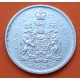 CANADA 50 CENTAVOS 1965 REINA ISABEL II KM.56 MONEDA DE PLATA EBC Silver Cents Half Dollar