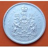 CANADA 50 CENTAVOS 1965 REINA ISABEL II KM.56 MONEDA DE PLATA EBC Silver Cents Half Dollar