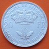 BELGICA 20 FRANCOS 1935 LEOPOLD III, FLORES y CORONA KM.105 MONEDA DE PLATA MBC+ Belgium 20 Francs silver